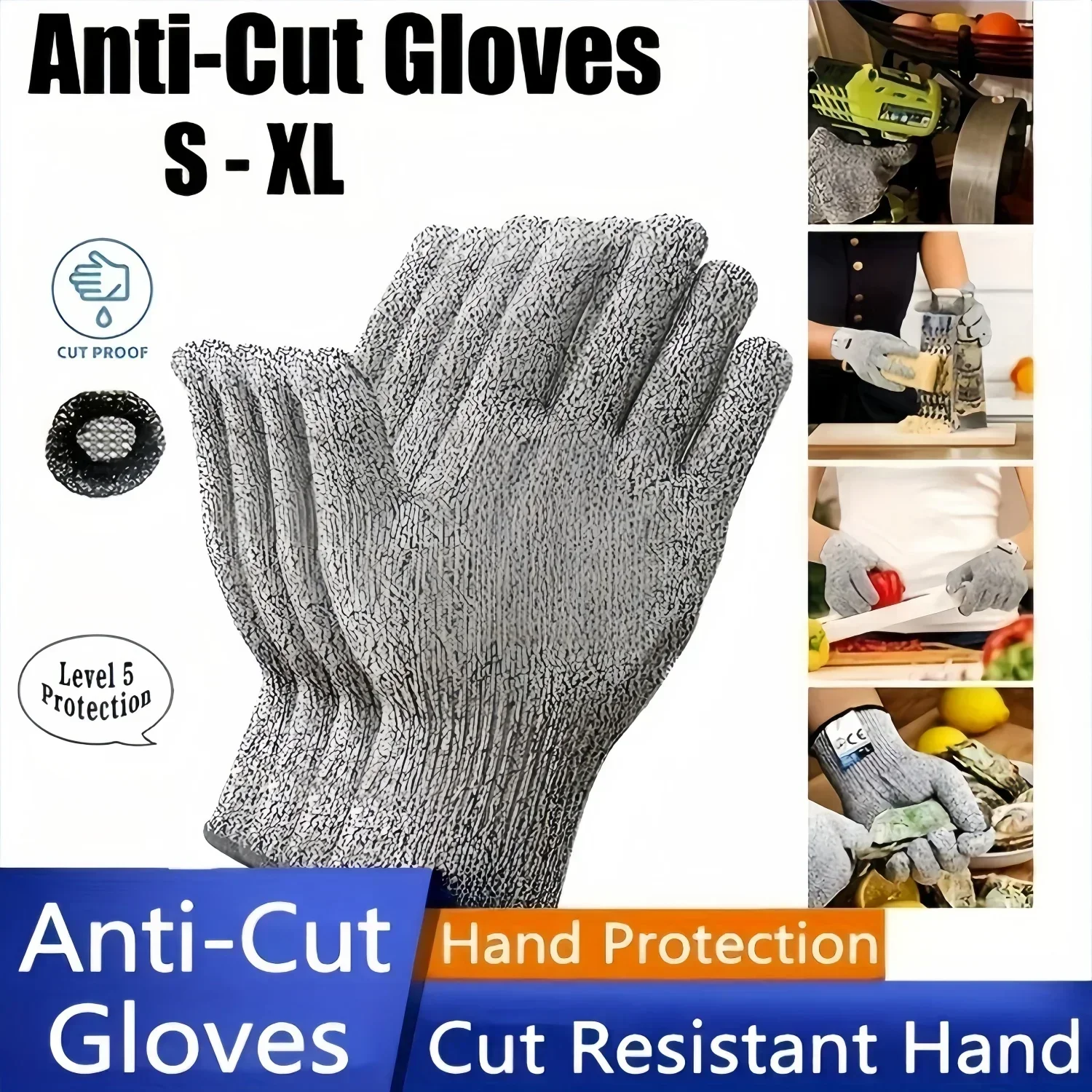 Garden Gloves Thorn Proof - Guanti Antitaglio HPPE Grado 5 per