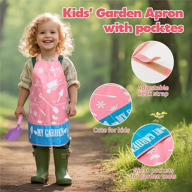 Gardening Tools Pink - Set di Attrezzi da Giardinaggio Rosa