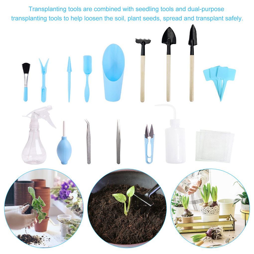 Gardening Tools Pink - Set di attrezzi per piante grasse