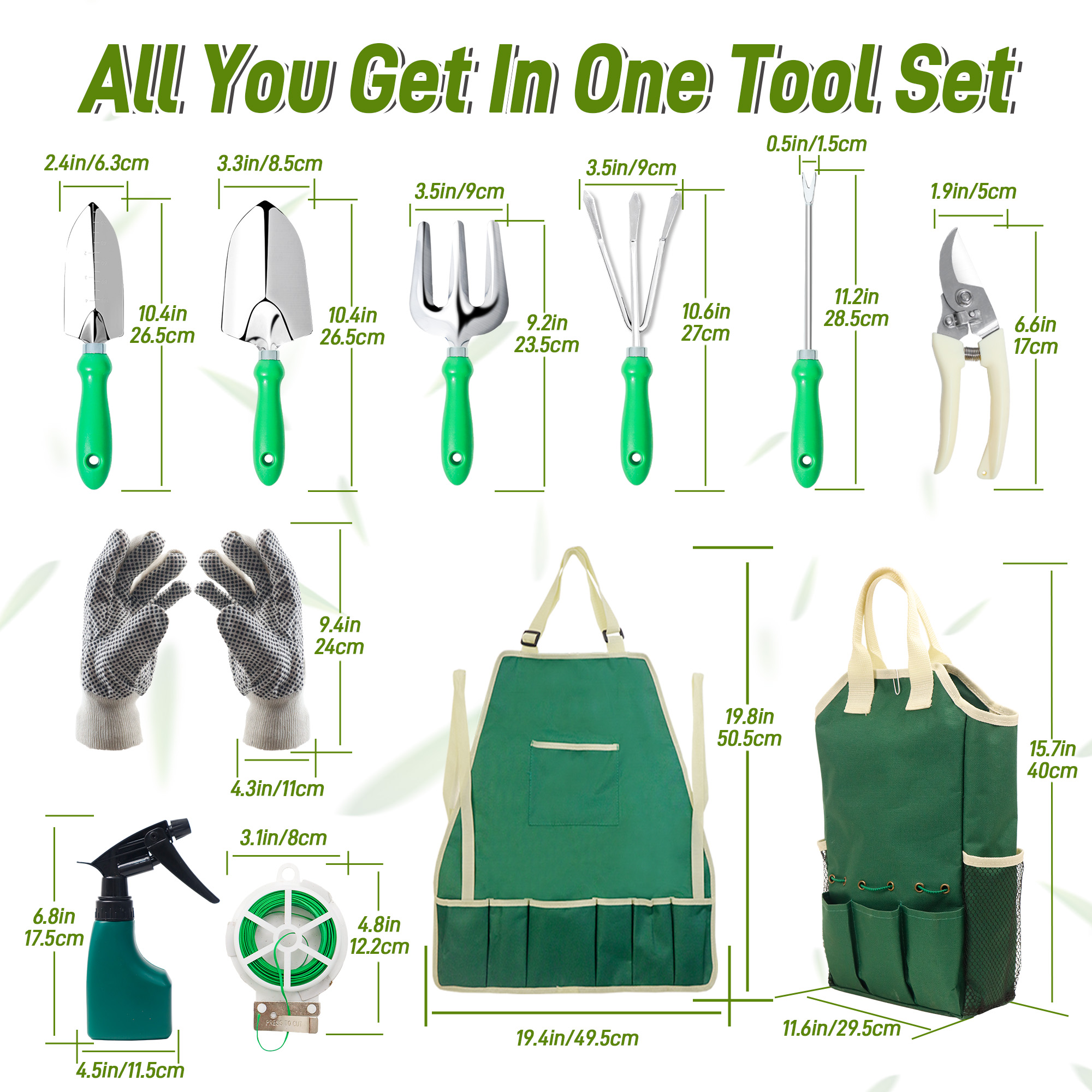 Set di 11 Attrezzi da Giardina - Spade Digging Fork recensione e prezzo