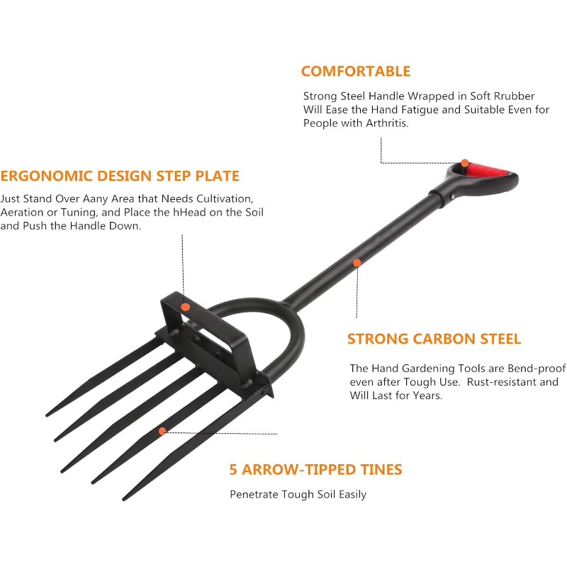 Forca da Giardino a 5 Denti Ri - Spade Digging Fork recensione e prezzo